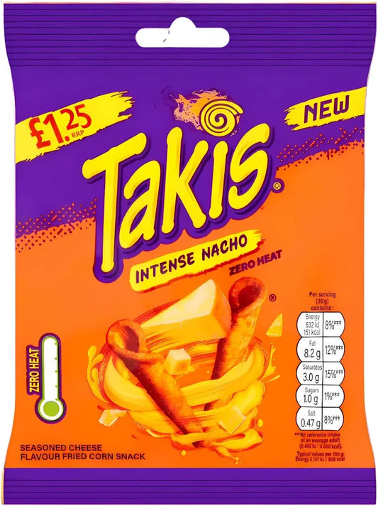 TAKIS INTENSE NACHO ZERO HEAT 55g