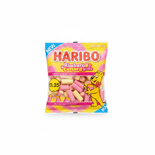 HARIBO RHUBARB CUSTARD ROLLS 140g