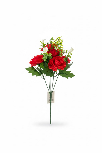 ARTIFICIAL FLOWERS POPPY POSY BUSH 4 ASSORTED COLOURS