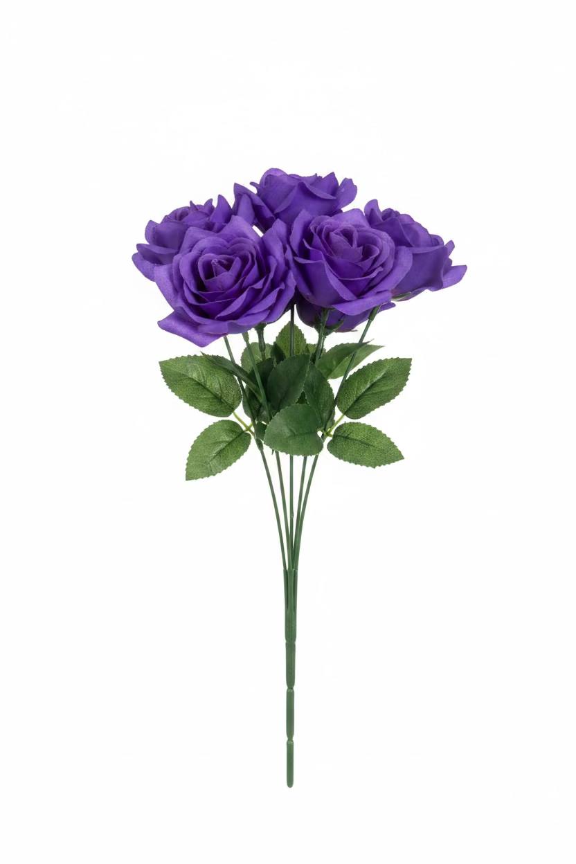 ARTIFICIAL FLOWER CARNIVAL ROSE BUSH 4 ASSORTED COLOURS