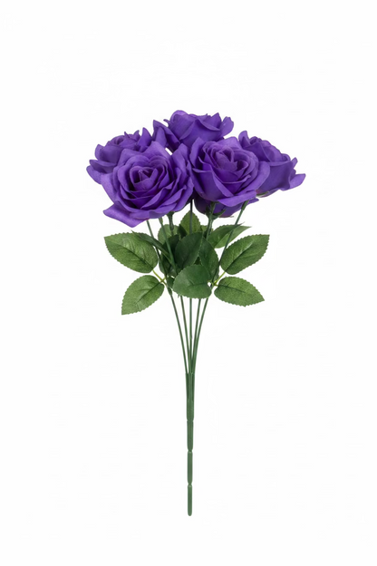 ARTIFICIAL FLOWER CARNIVAL ROSE BUSH 4 ASSORTED COLOURS