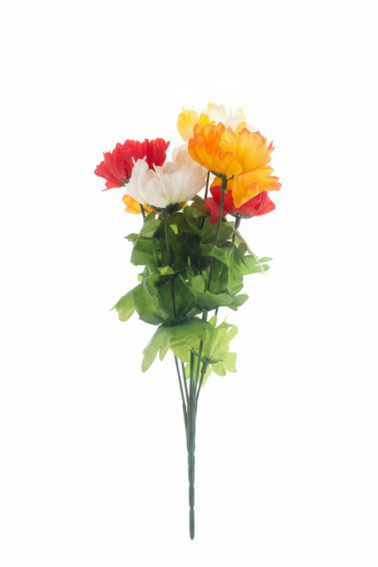 ARTIFICIAL FLOWER ANEMONE BUSH 3 ASSORTED COLOURS