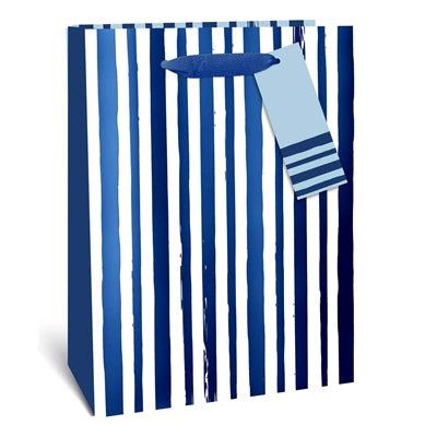 Gift Bag - Blue Stripes Design - X Large