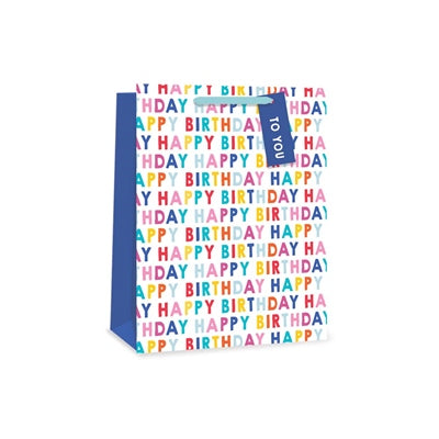 Gift Bag - Happy Birthday Design - Large