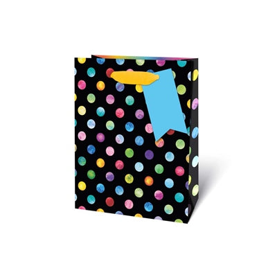 Gift Bag - Dots Black Design - Medium