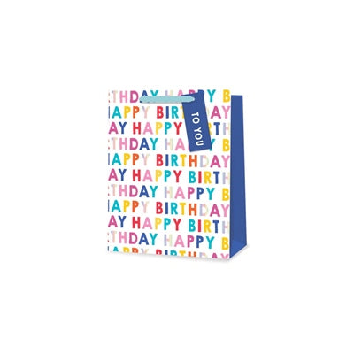 Gift Bag - Happy Birthday Design - Medium