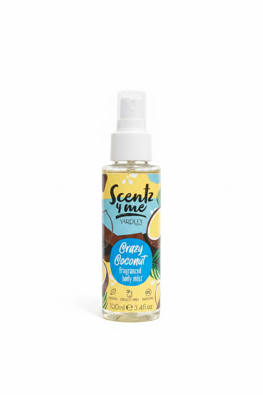 YARDLEY SCENTZ4ME CRAZY COCONUT FRAGRANCED BODY MIST 100ml