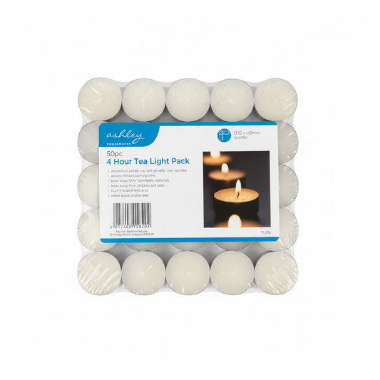 ASHLEY 50pc 4 HOUR TEA LIGHT PACK