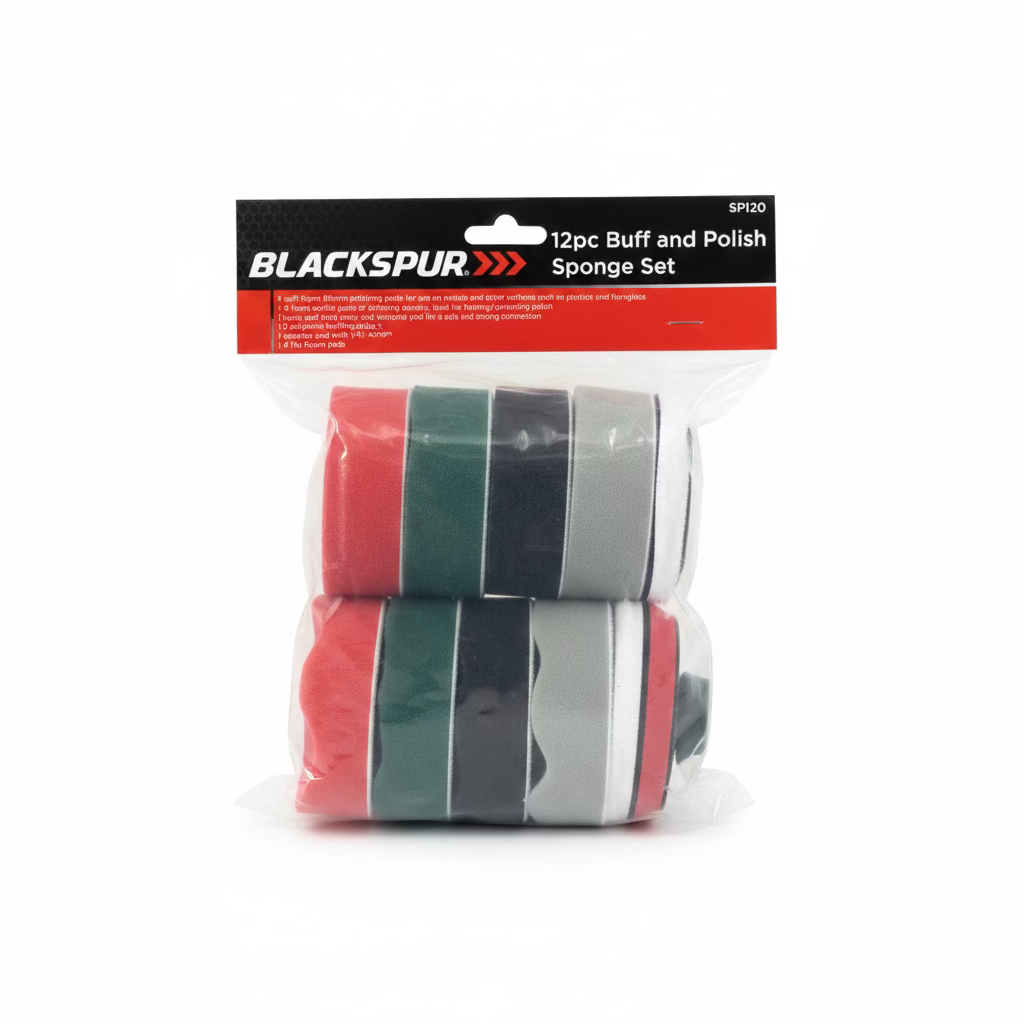 BLACKSPUR 12pc BUFF AND POLISH SPONGE SET