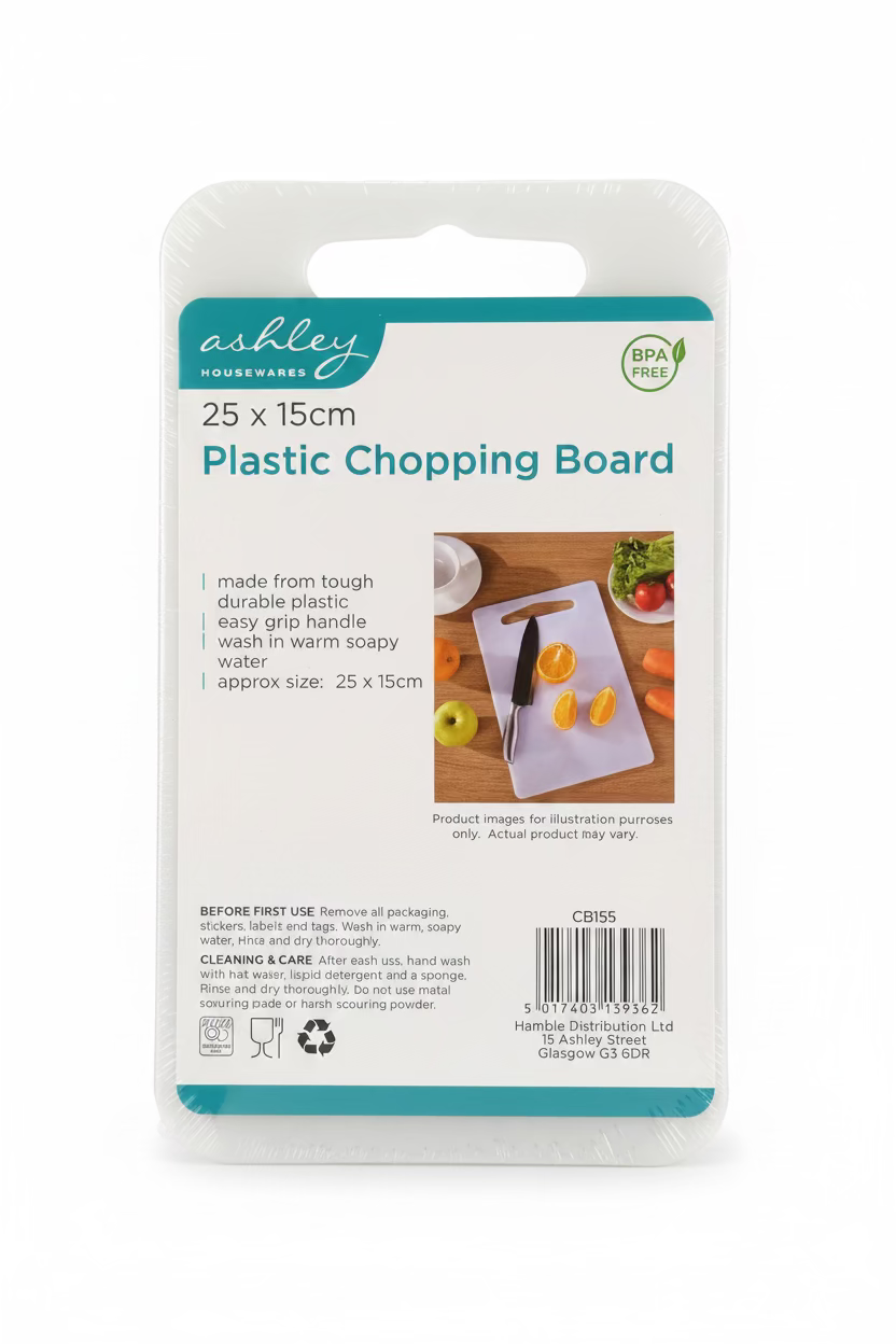 ASHLEY 25x15cm PLASTIC CHOPPING BOARD