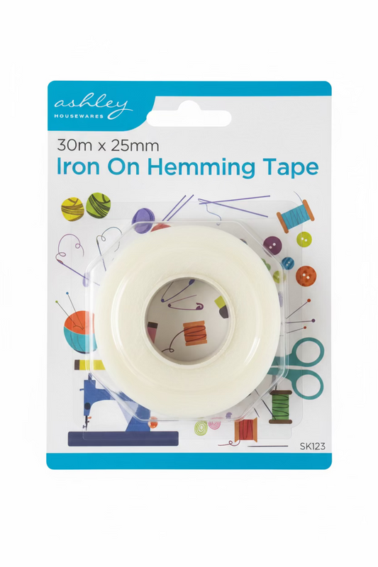 ASHLEY 30m x 25mm IRON ON HEMMING TAPE