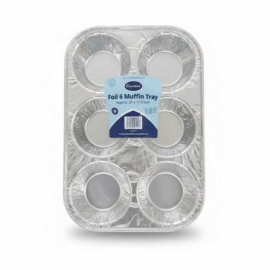 ESSENTIAL FOIL 6 MUFFIN TRAY25x17x3.5cm