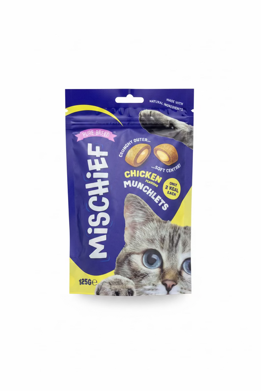 MISCHIEF PILLOW CAT TREATS CHICKEN 125g