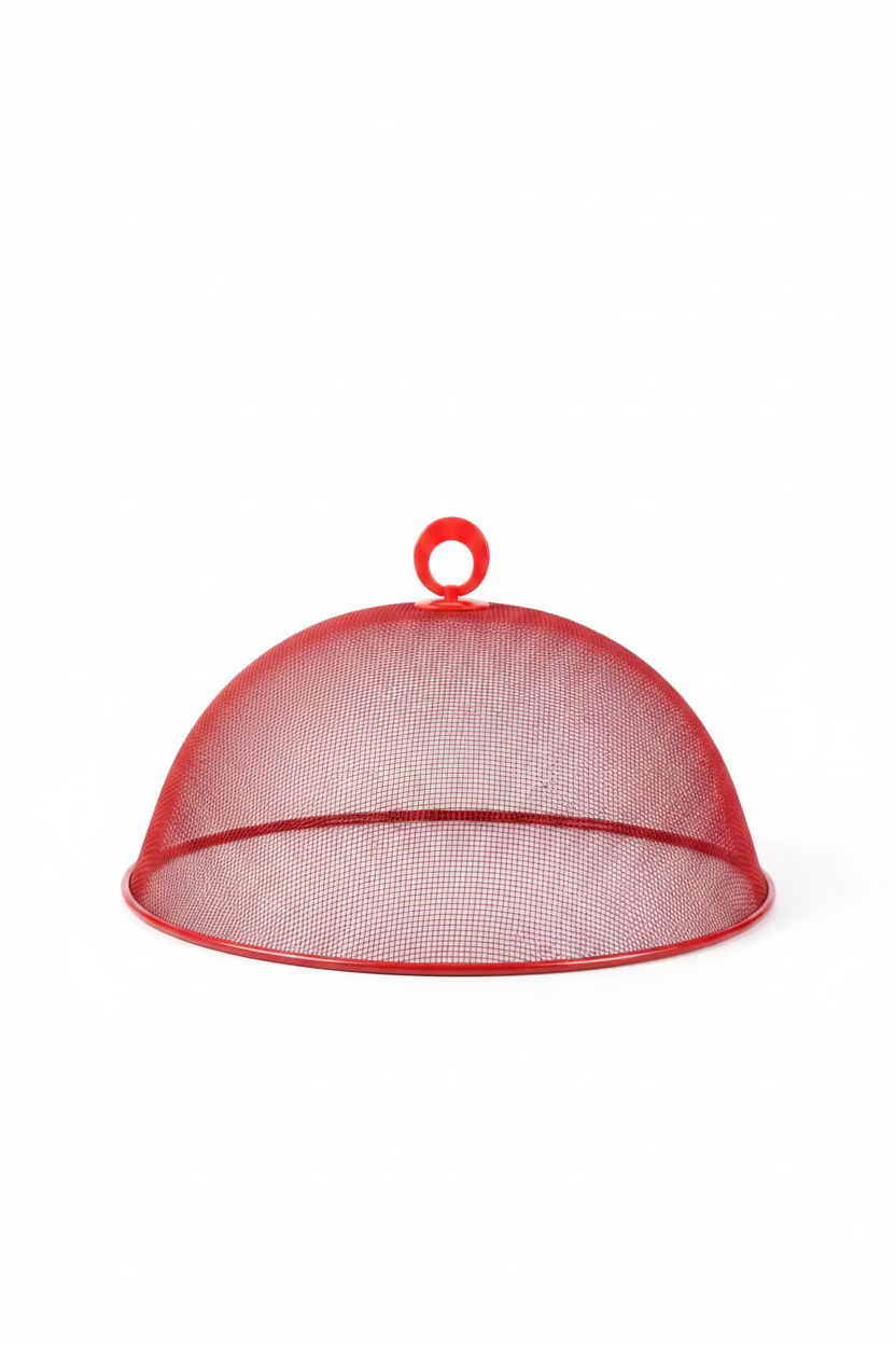STAINLESS STEEL IRON FOOD COVER 35cm ASSORTED COLOURS