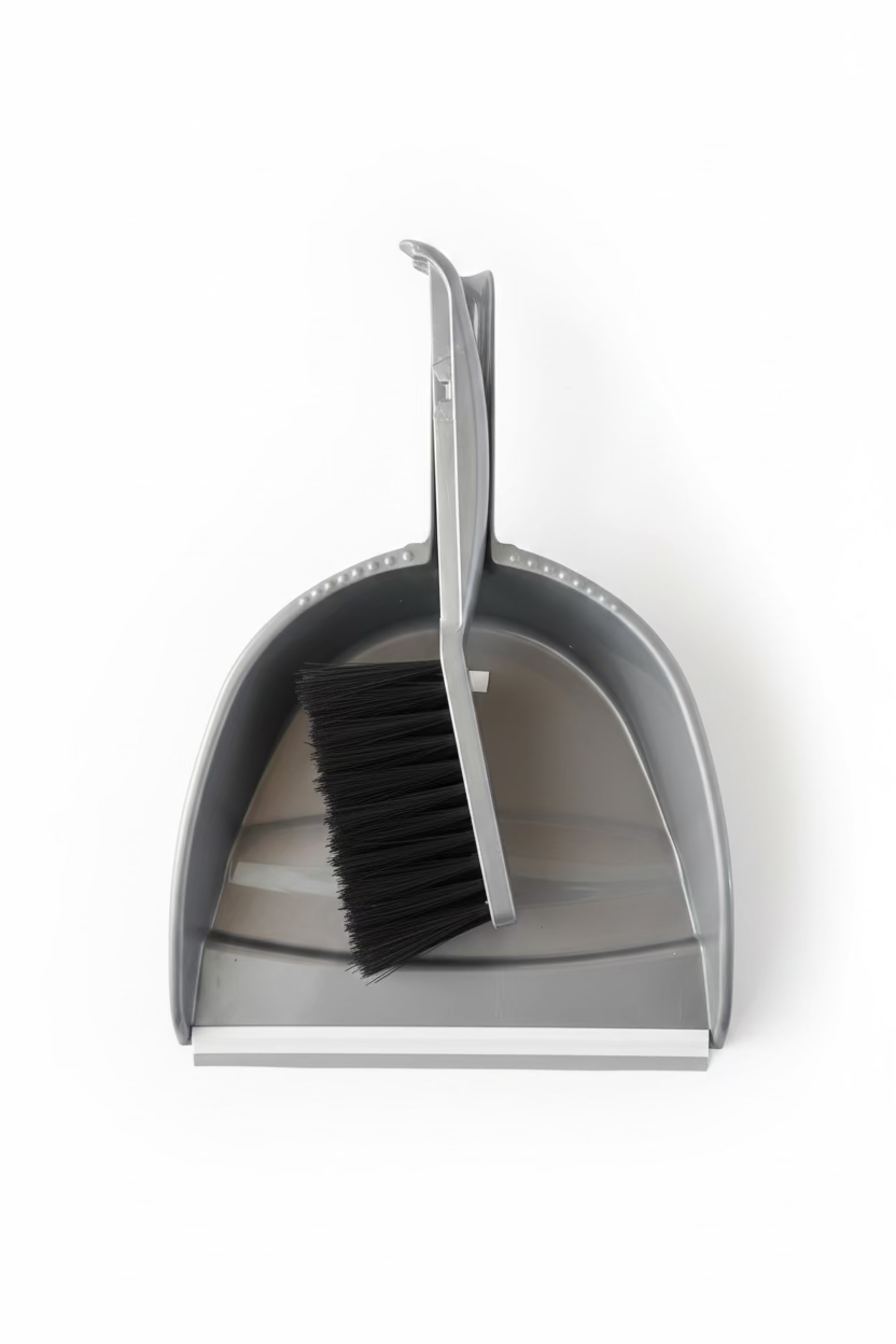 DUSTPAN WITH BRUSH 29*22cm ASSORTED COLOURS