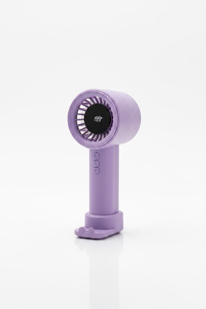 CIRCULAR DIGITAL DISPLAY WITH SMARTPHONE HOLDER FAN ASSORTED COLOURS