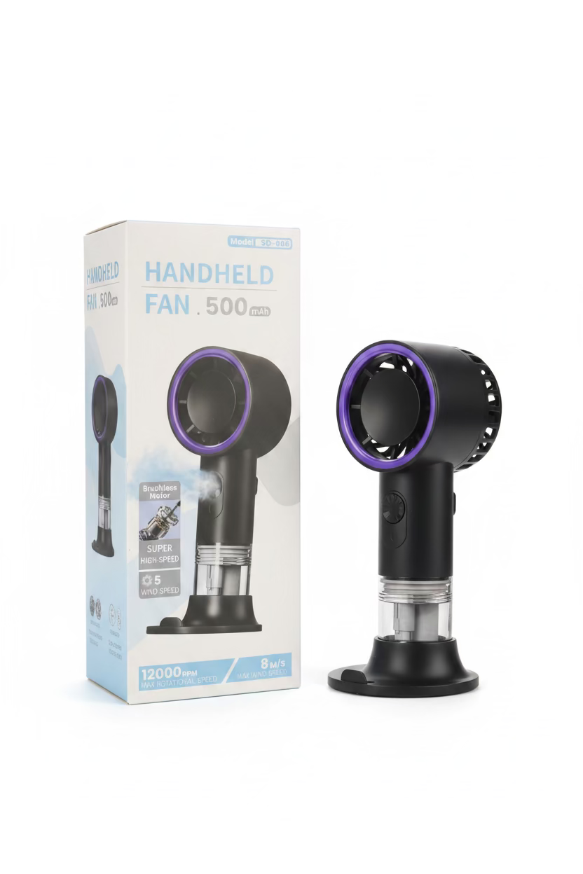 HANDHELD FAN SD-806 ASSORTED COLOURS
