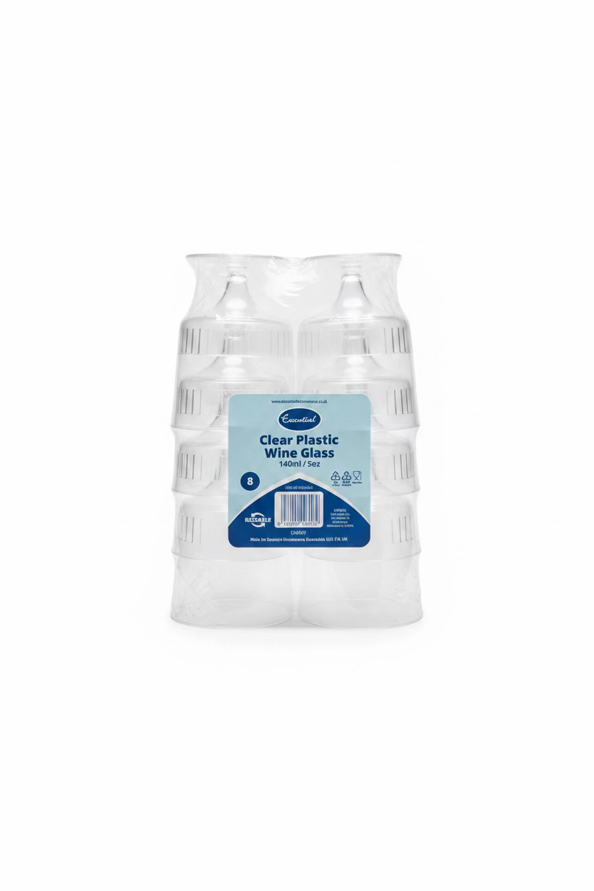 Verres à vin en plastique transparent 140 ml/5 oz