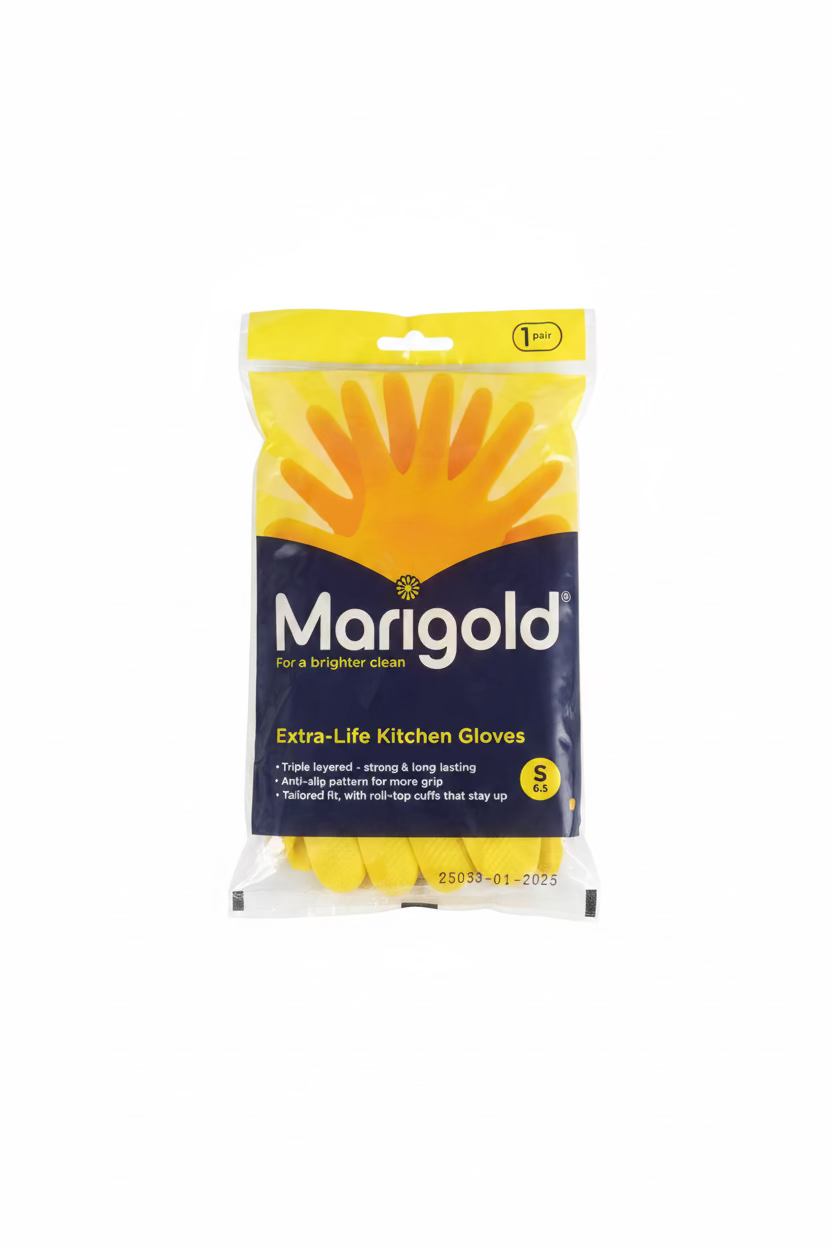 MARIGOLD EXTRA-LIFE KITCHEN GLOVES S 6.5