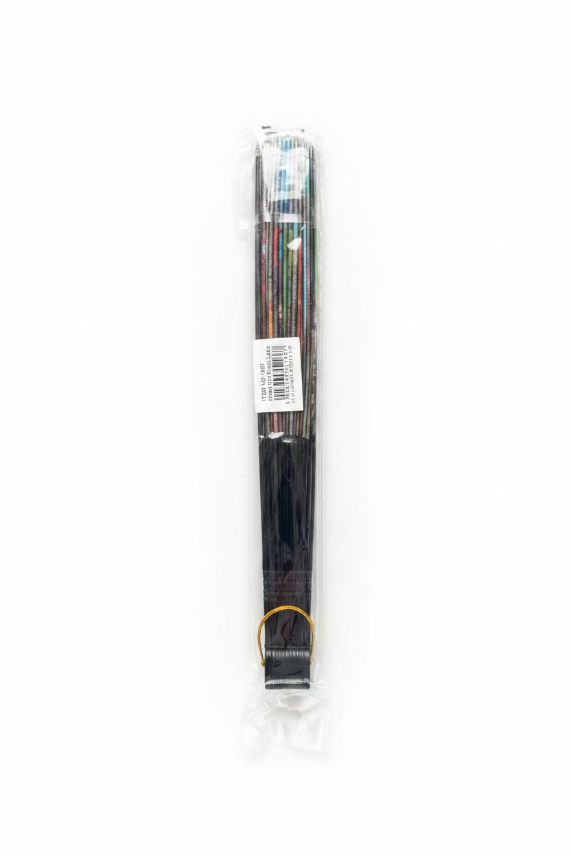 JL SPANISH HAND FAN BLACK PATTERNED