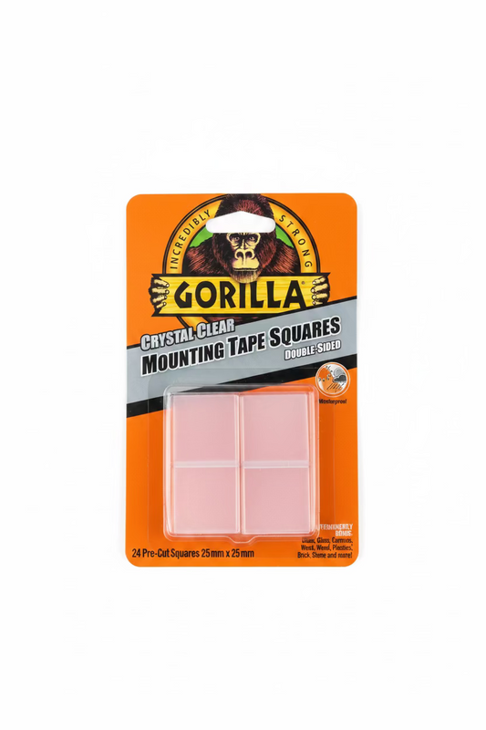 GORILLA CRYSTAL CLEAR MOUNTING TAPE SQUARES DOUBLE-SIDED