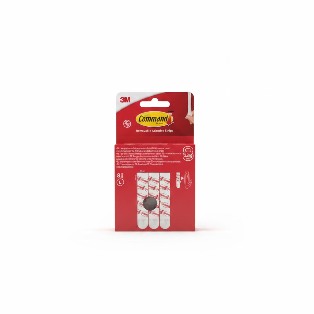 COMMAND LARGE MOUNTING/REPLACEMENT STRIPS 2.2kg 8pk