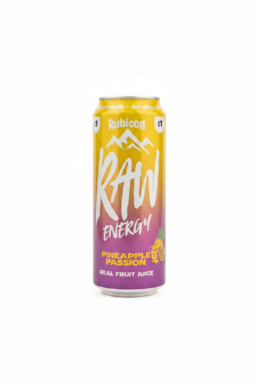 RUBICON RAW ENERGY DRINK PINEAPPLE PASSION 500ml