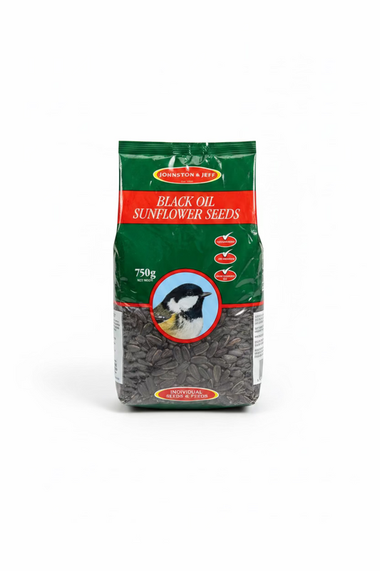 JOHNSON & JEFF BLACK OIL SUNFLOWER SEEDS 750g