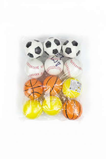 SPORTS PU BALL ASSORTED DESIGNS 4”