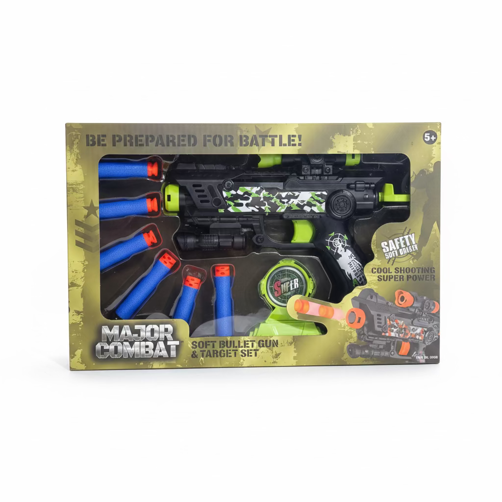 Major Combat soft Bullet gun & Target set