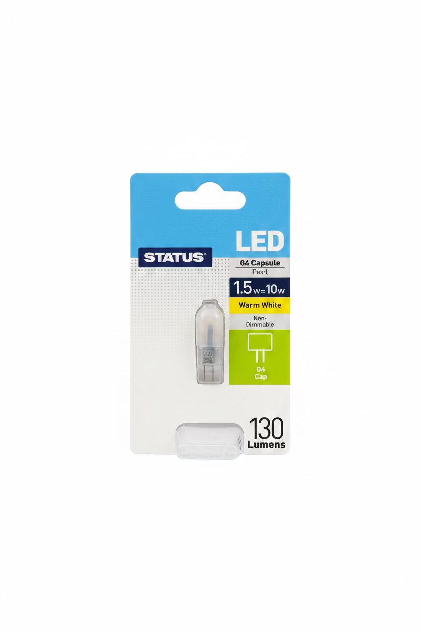 Warm White 1.5w = 10w = 100 lumens - LED - G4 - 12v - 1 pk