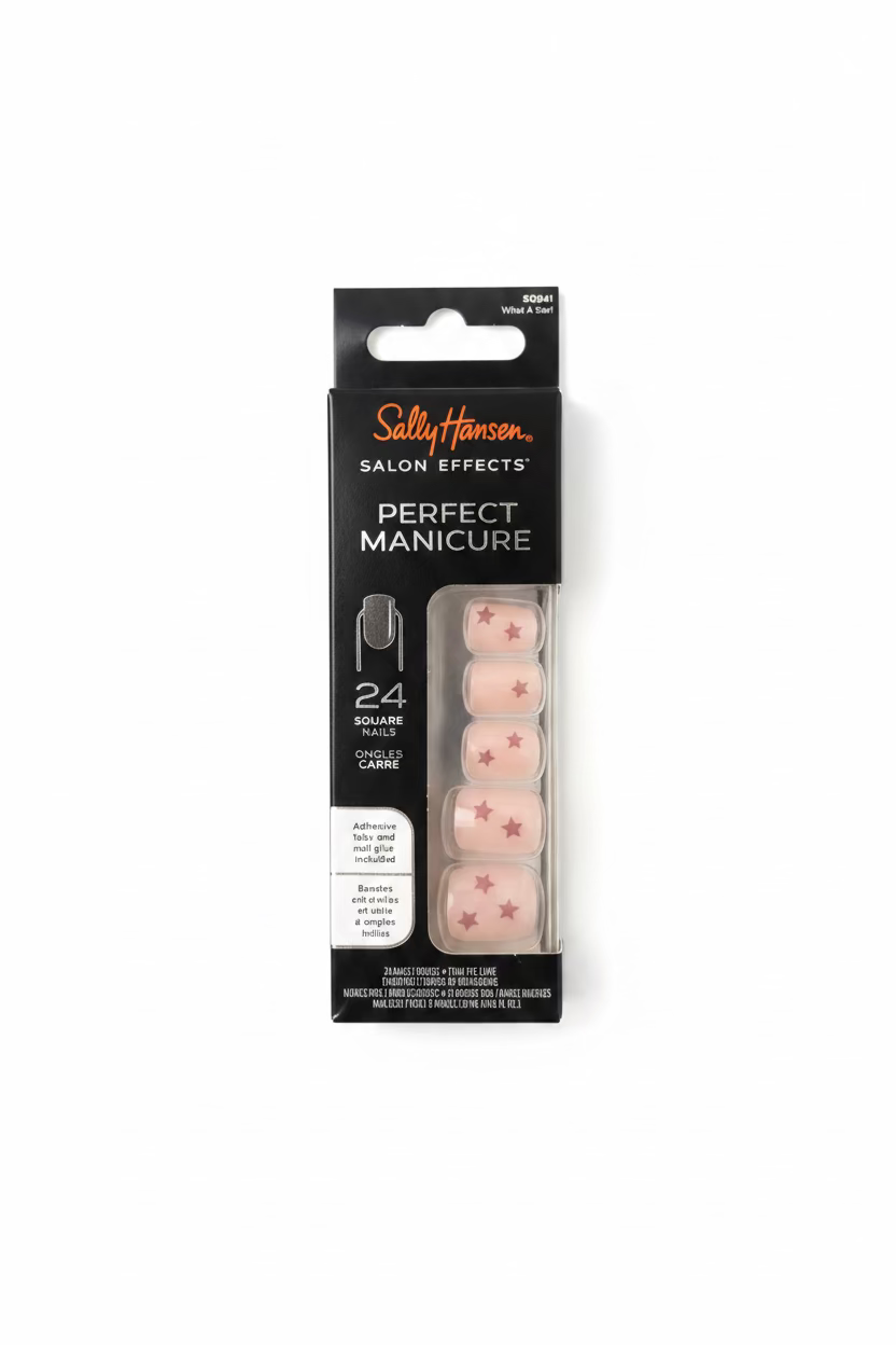 SALLY HANSSEN PERFECT MANICURE 24 SQUARE NAIL ONGLES CARRE