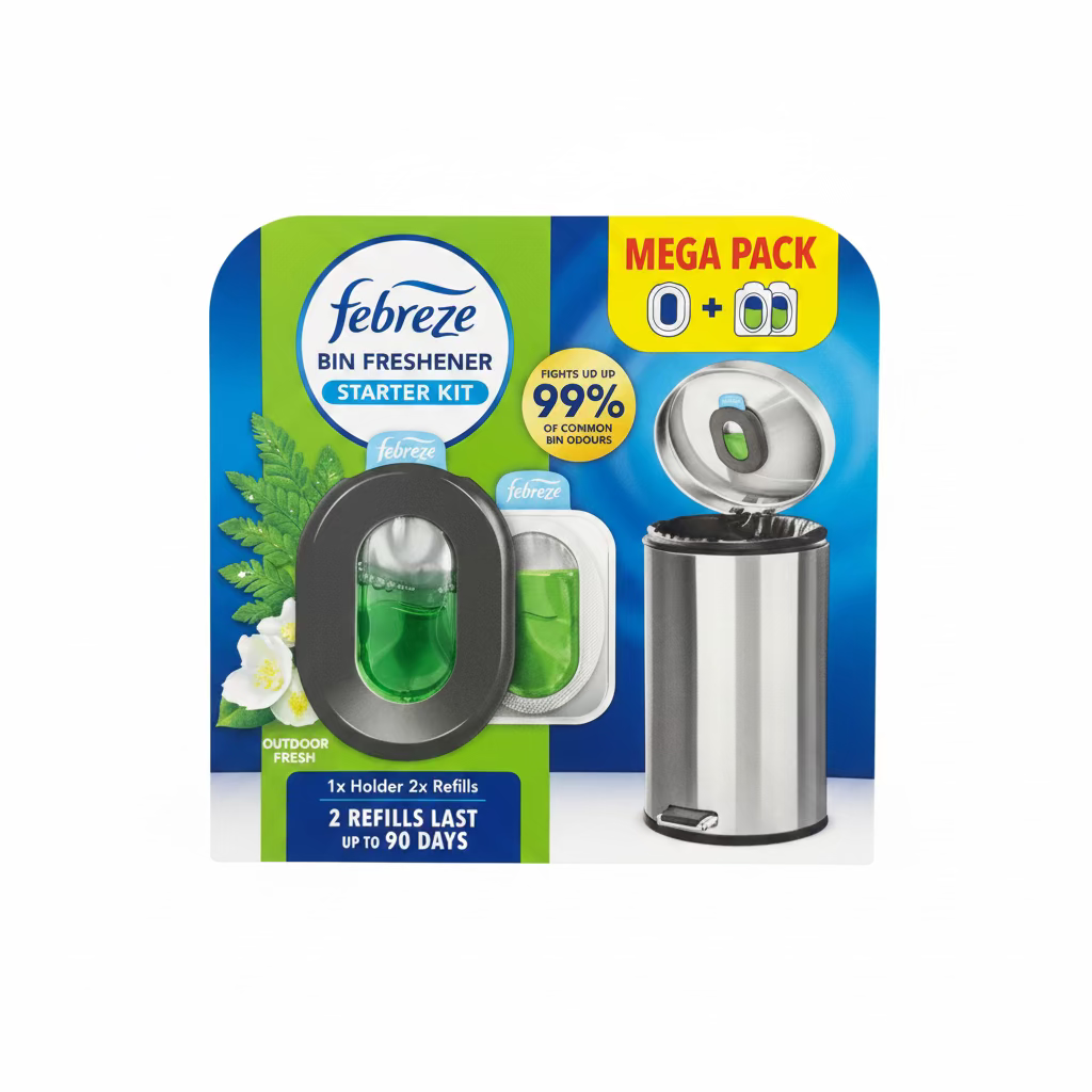 FEBREZE BIN FRESHENER STARTER KIT OUTDOOR FRESH