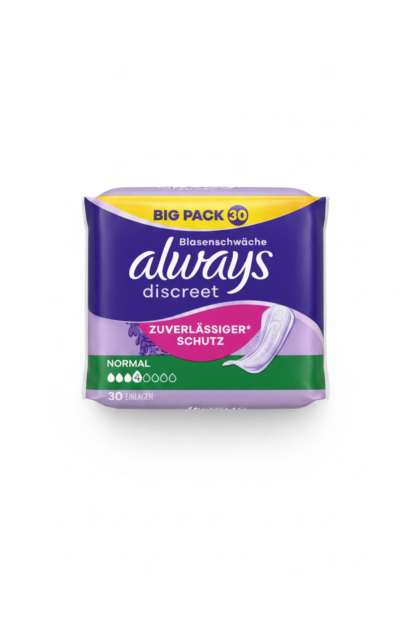 ALWAYS DISCREET INCONTINENCE NORMAL 30’s