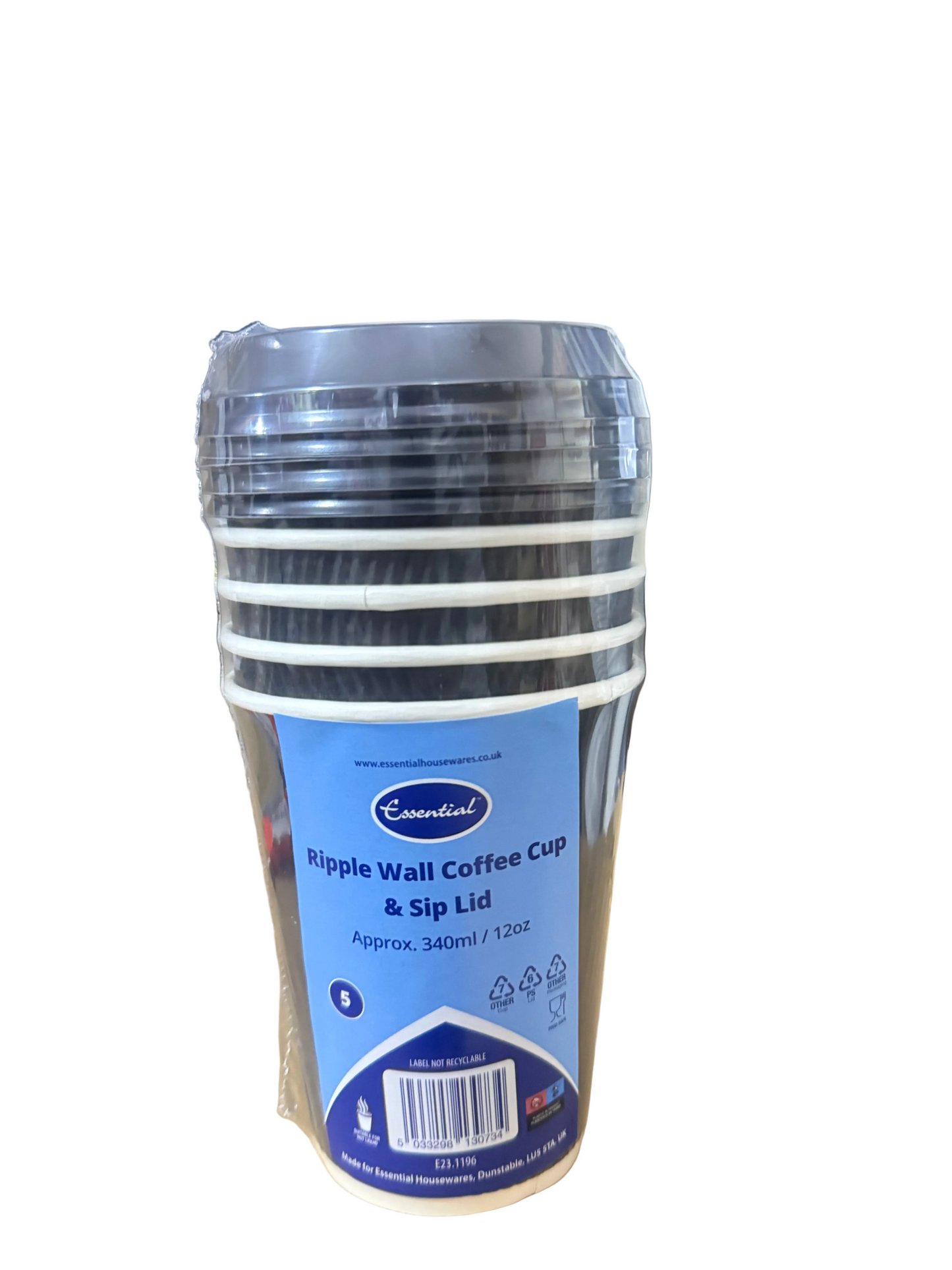 ESSENTIAL RIPPLE WALL COFFEE CUP & SIP LID 340ml