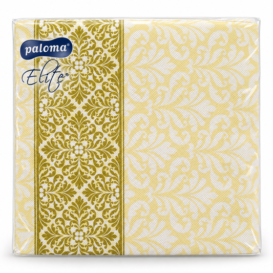 PALOMA 20pk 2ply 40x40cm FANCY GOLD DESIGN NAPKIN