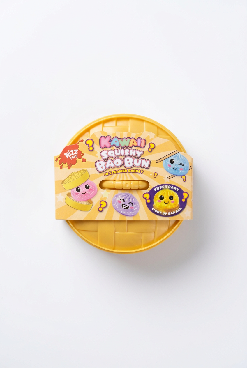 8.5cm GLITTER SQUISHY BAO DUMPLING IN BASKET