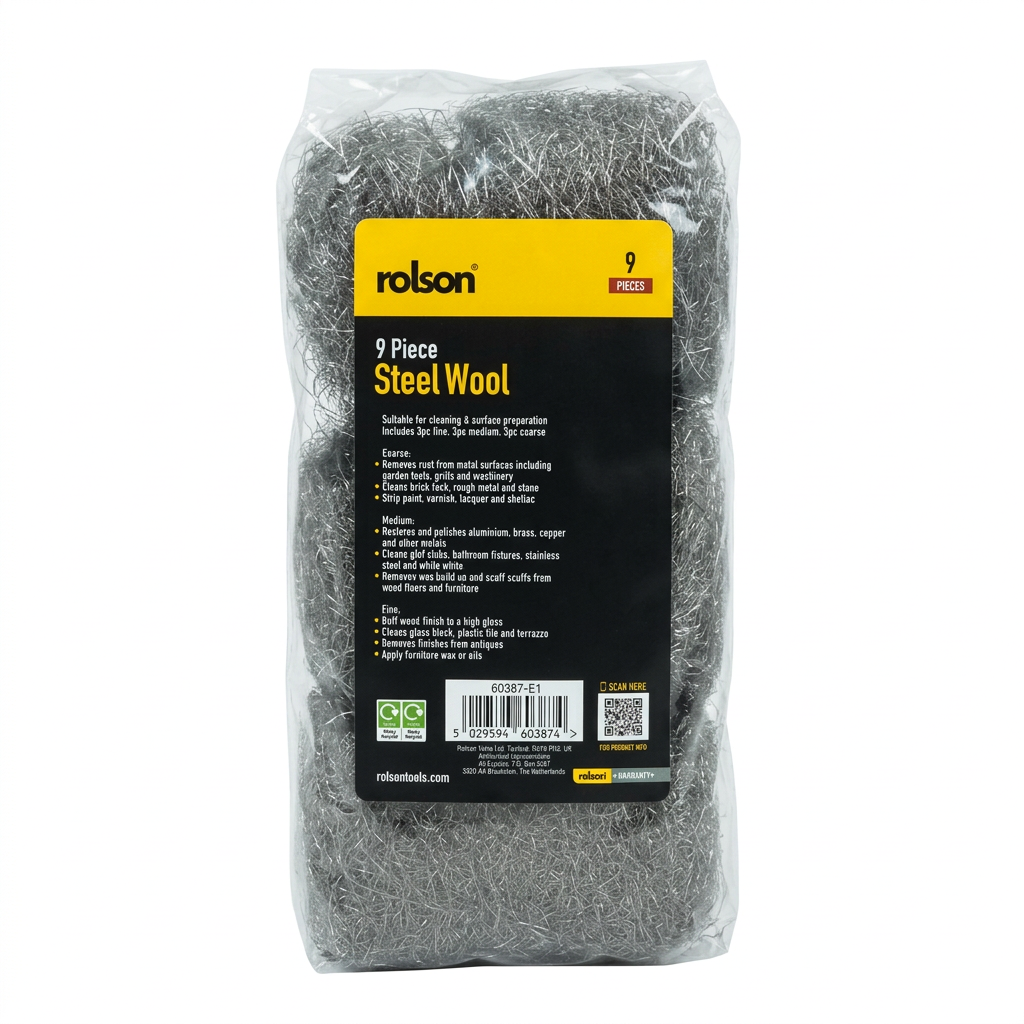 ROLSON 9 PIECES STEEL WHOOL