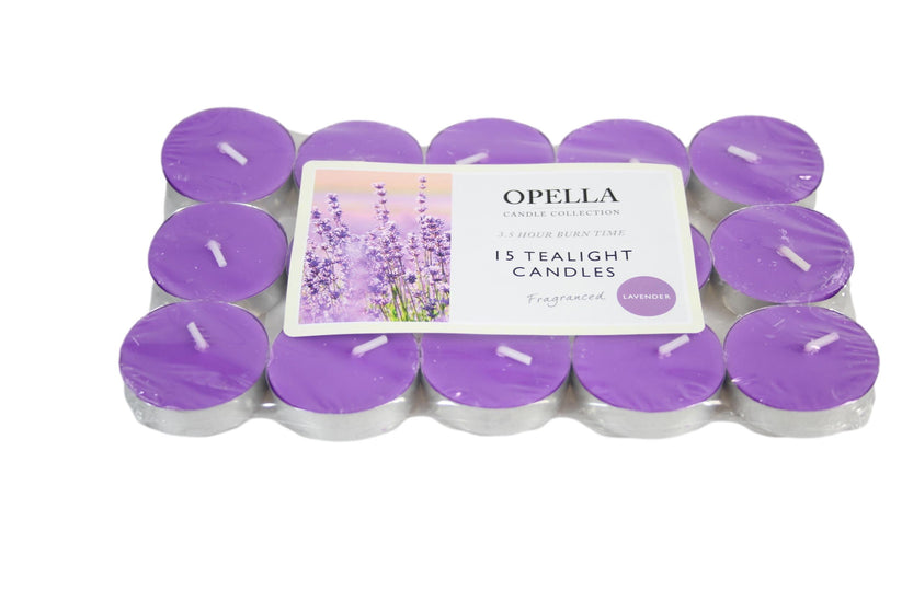 Opella Lavande parfumée 12 bougies chauffe-plat durée de combustion 3,5 heures