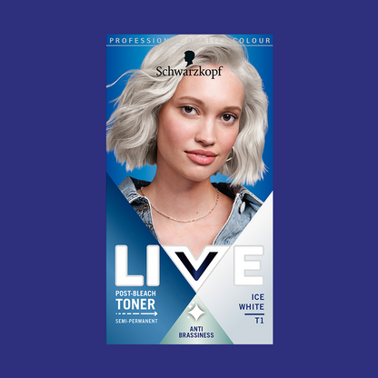 Schwarzkopf LIVE ICE WHITE HAIR TONER TONERS COLOUR T1 XXL