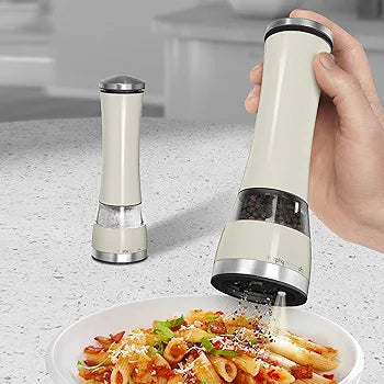 Richard Morphy Electronic Salt & Pepper Mill Set Ivory Cream
