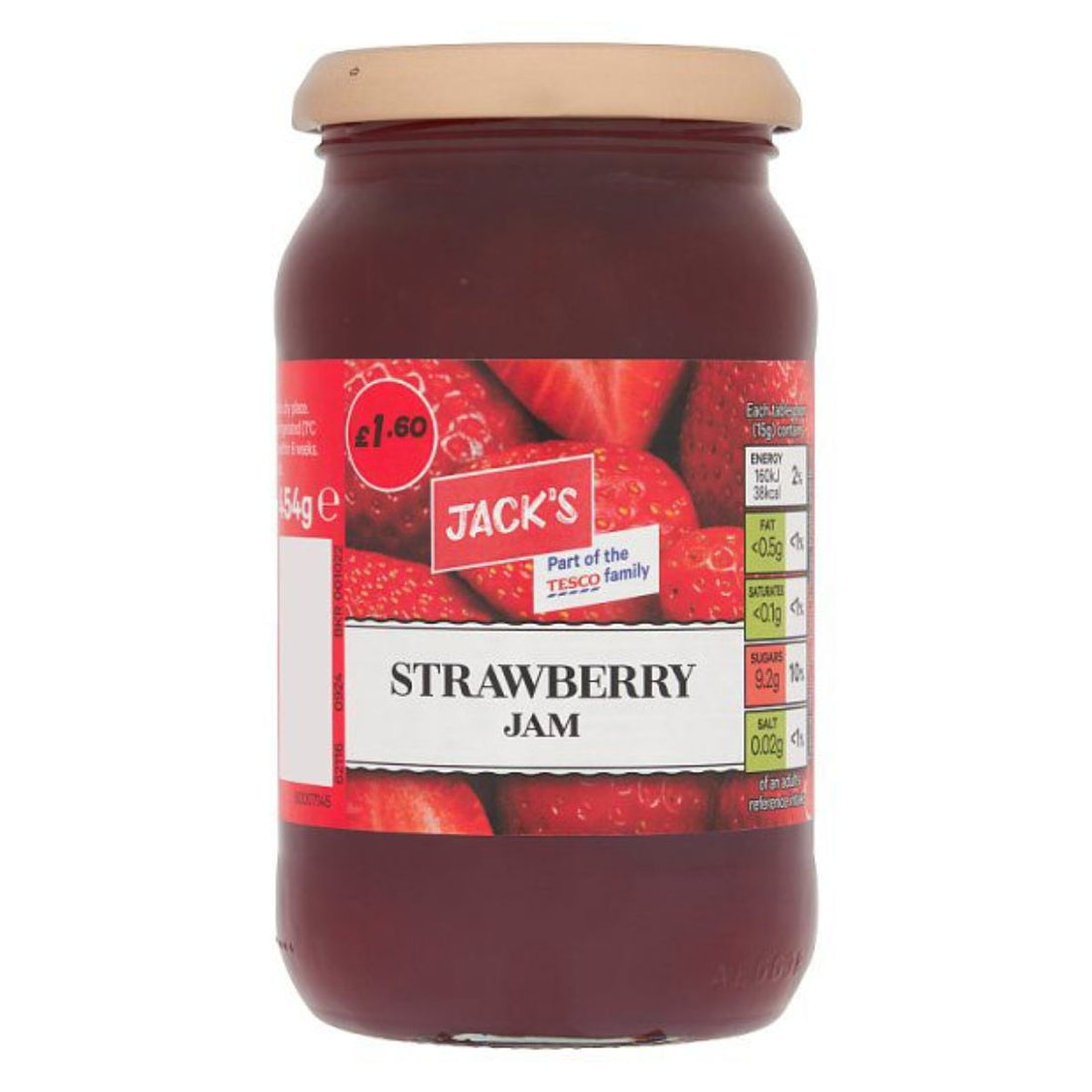 JACK’S STRAWBERRY JAM 454g – Coopers Of Barnet