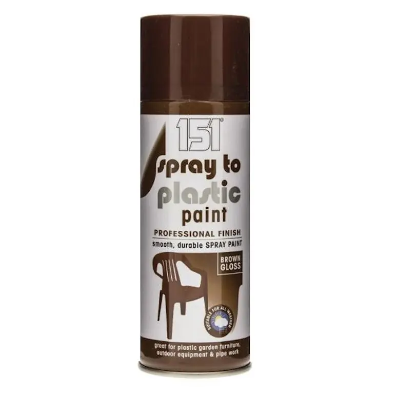 Peinture aérosol plastique brun brillant 400ml
