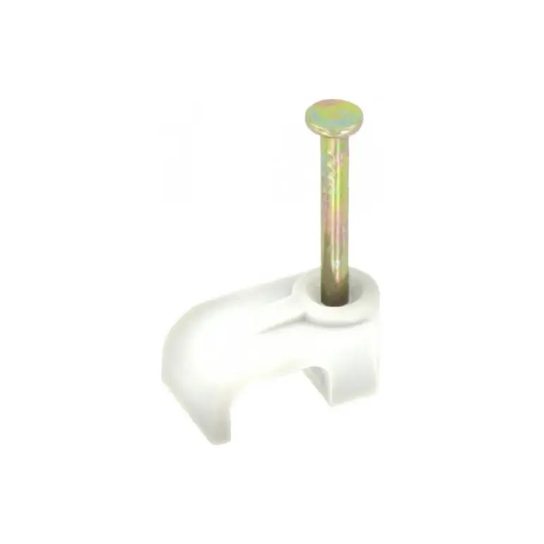 CABLE CLIPS flat & E WHITE 2.5MM 30PK