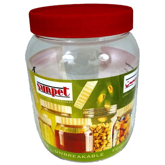BOCAL ROND EN PLASTIQUE PET SUNPET POUR ALIMENTS 1000ML