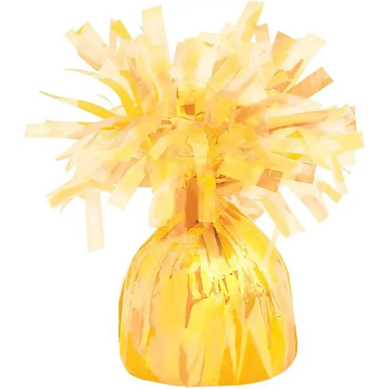 POIDS DE BALLON ALUMINIUM JAUNE UNIQUE POUR FÊTE