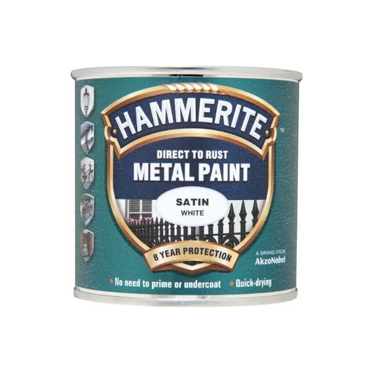 Peinture Métal HAMMERITE Satin Blanc 250ml