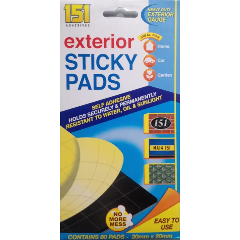 151 EXTERIOR STICKY PADS 80PK