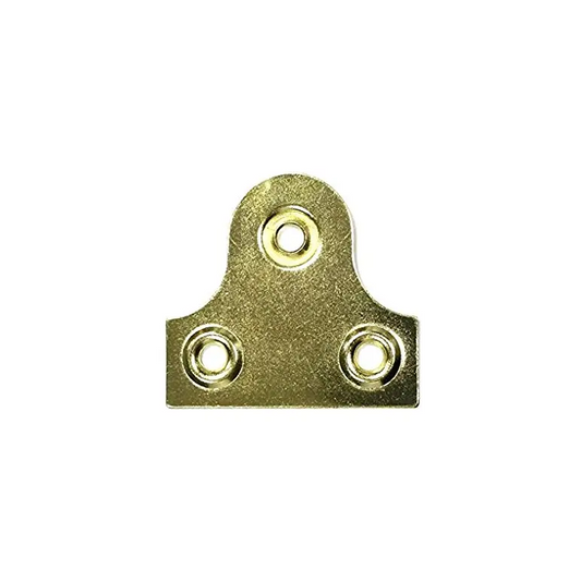 LOT DE 5 PLAQUES EN LAITON POLI POUR MIROIR AVEC TROU OBLONG 38 MM