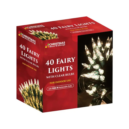 ATELIER DE NOËL 40 GUIRLANDES LUMINEUSES À AMPOULES CLAIRES